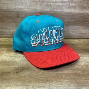 Miami Dolphins Snapback Cap Hat Adult Embroidered Teal Blue NFL Team